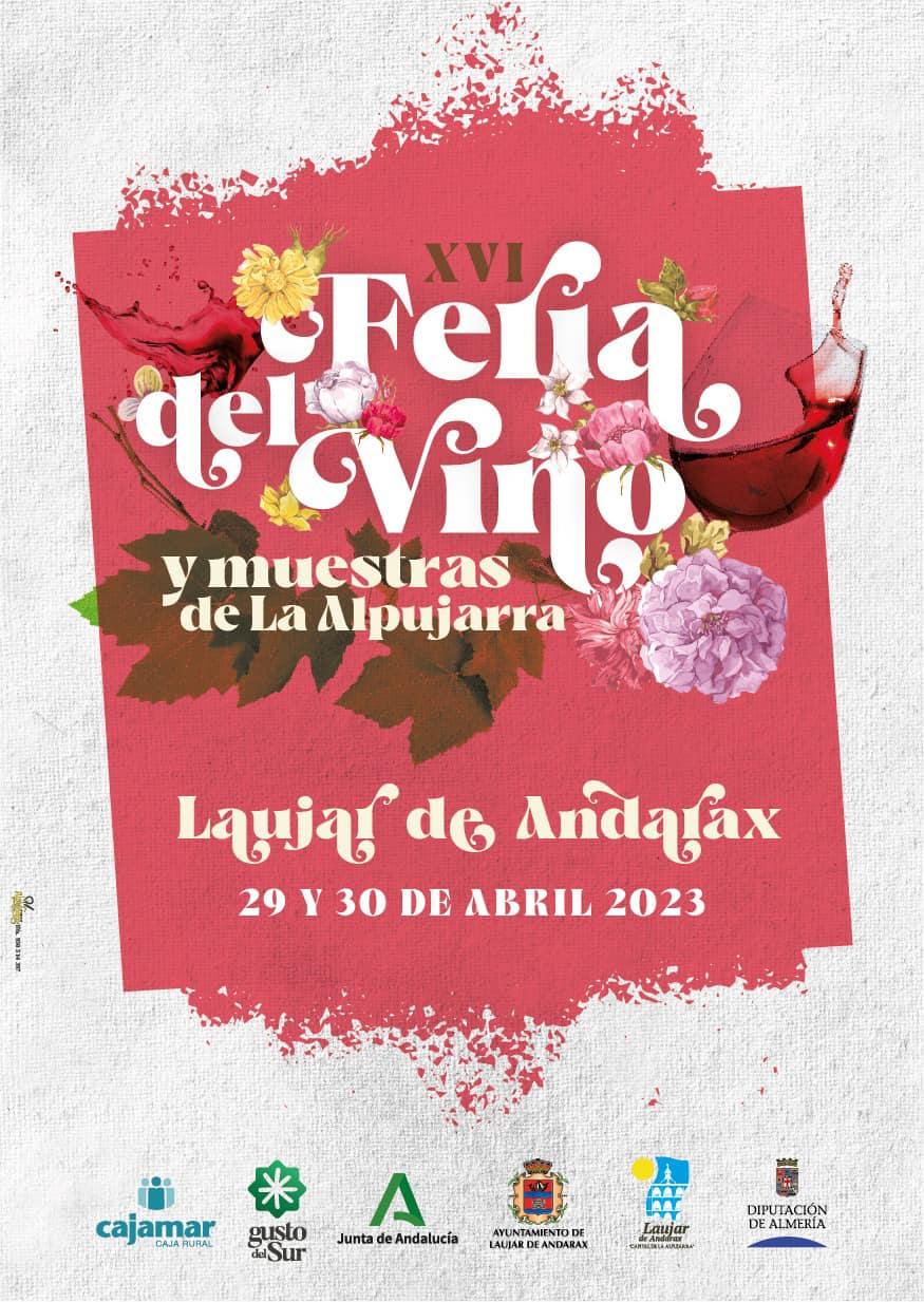 Cartel de la Feria del Vino en Laujar de Andarax 2023