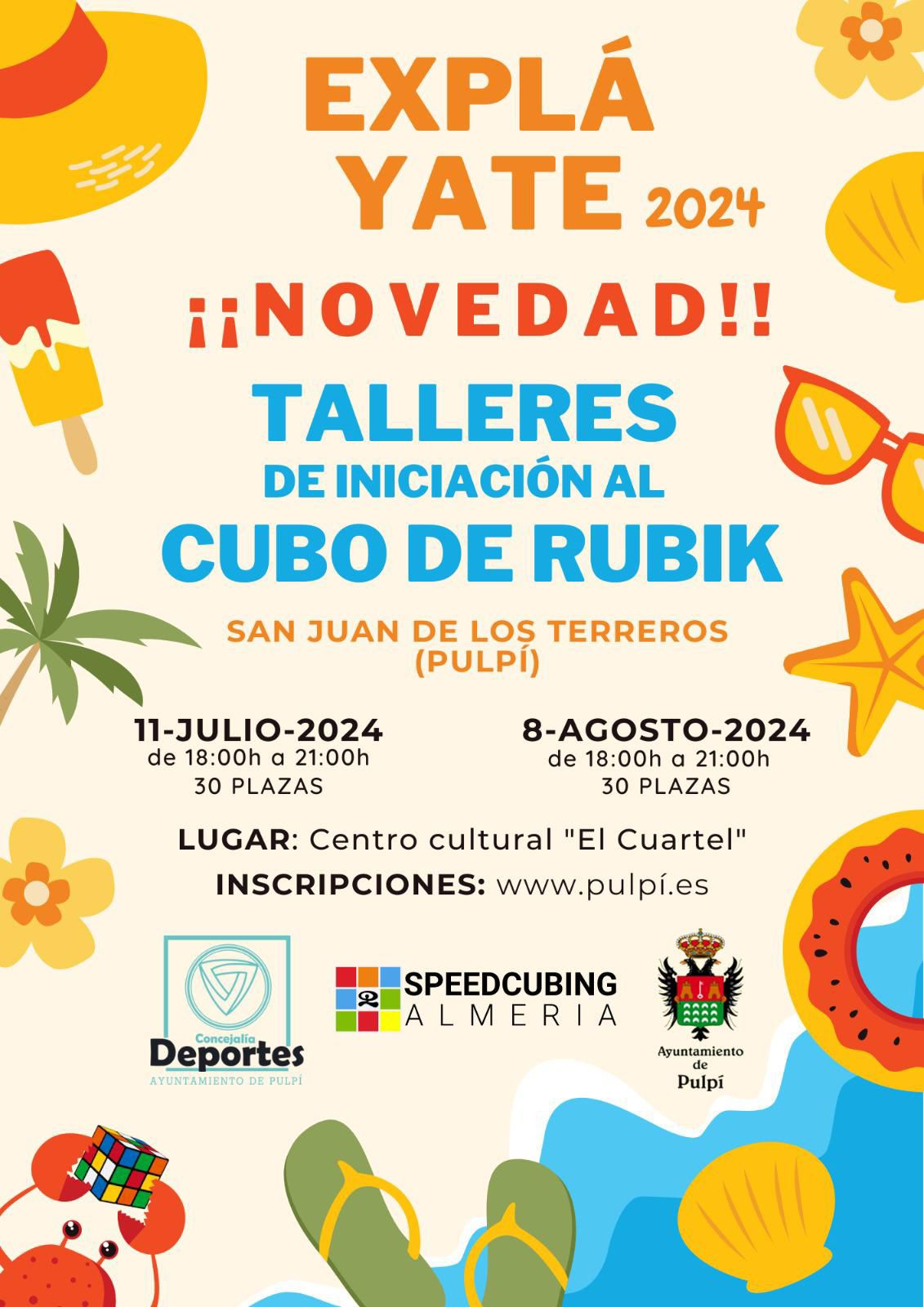 TALLERES DE INICIACION CUBO DE RUBIK EXPLAYATE 2024