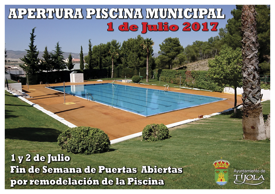 Cartel Apertura Piscina Municipal 2017
