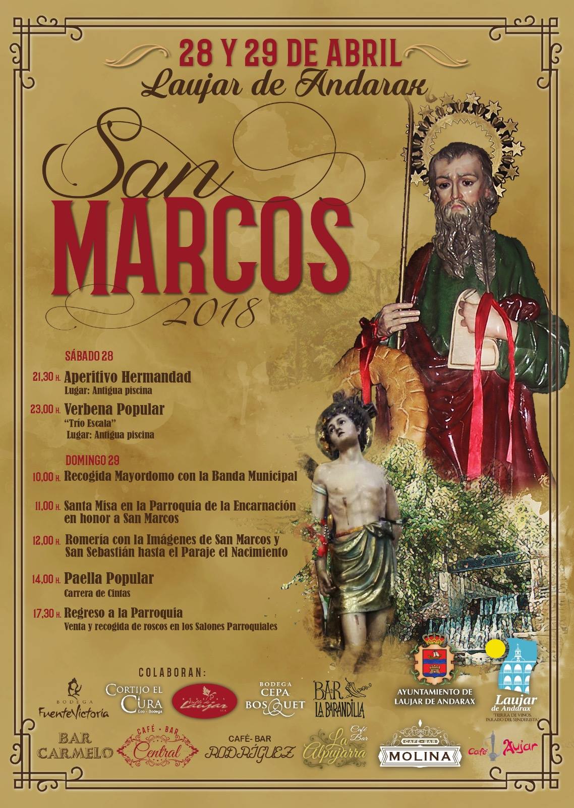 Cartel Fiestas de San Marcos 2018 en Laujar