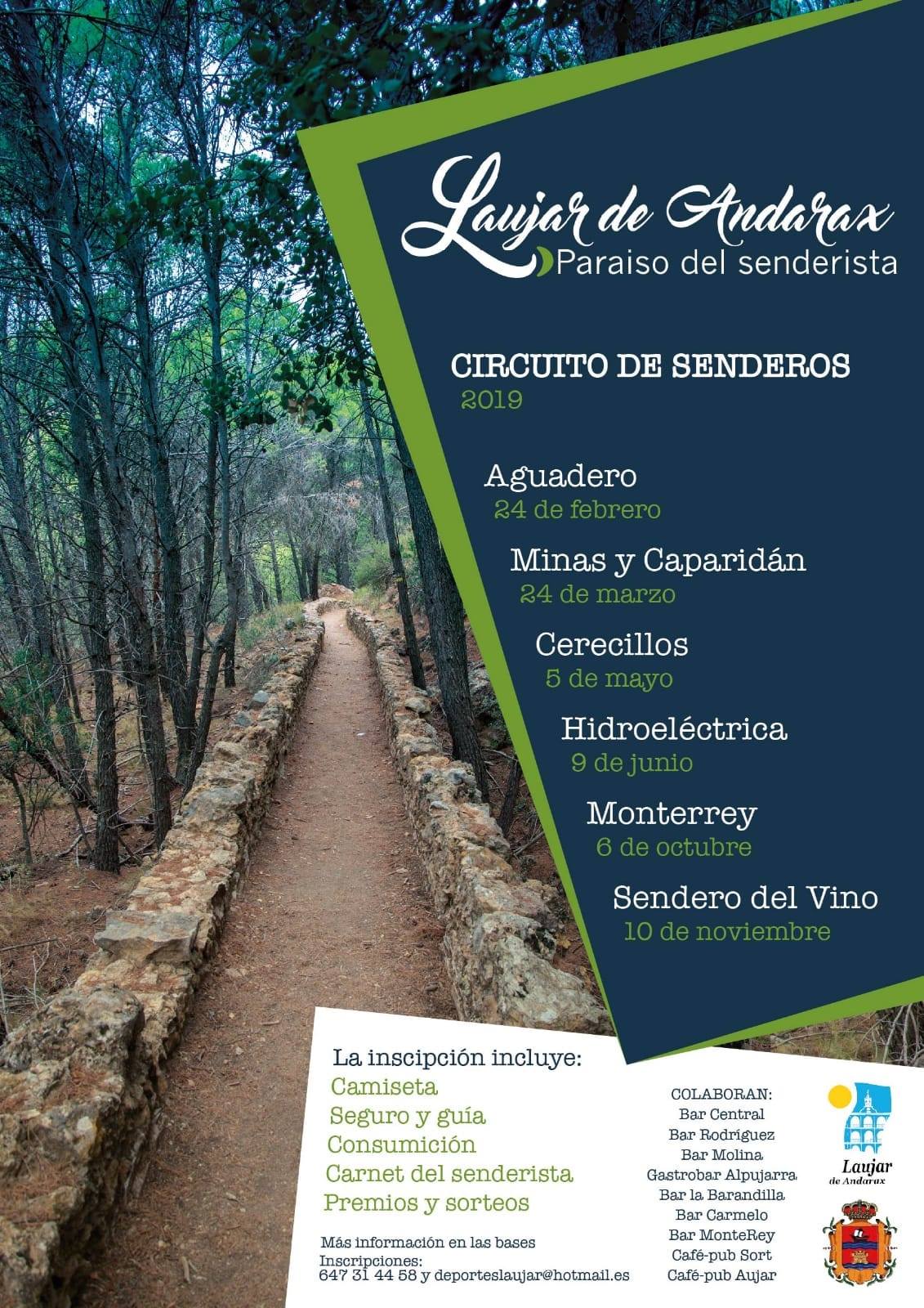 Cartel de Información de las rutas de Senderismo en Laujar de Andarax